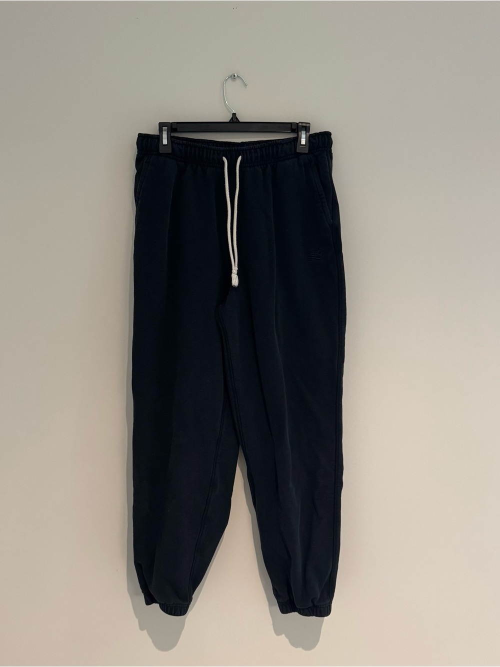 New Balance Black Men’s Sweatpants with White Drawstring